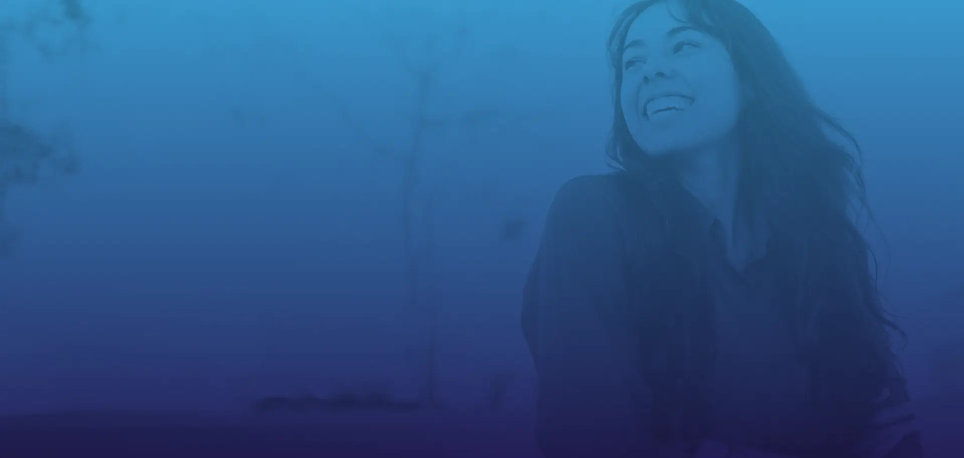 Background photo of smiling woman for studies