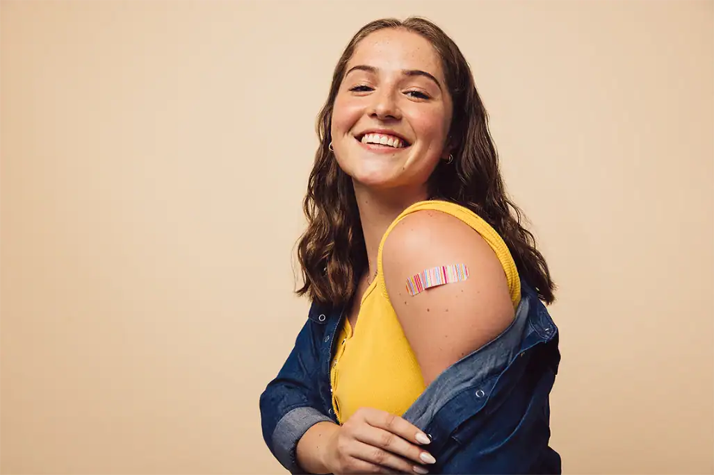 young woman participating in vaccine immunization clinical trials