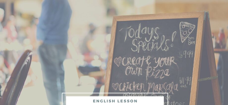 ordinare al ristorante in lingua inglese