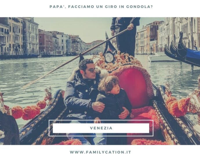 venezia gondola con bambini