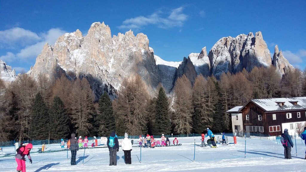 sciare con bambini
