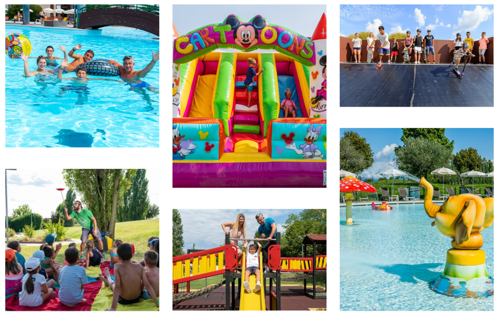 hotel con piscina e scivoli lago dio garda
