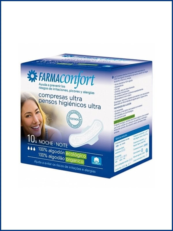 FARMACONFORT Compresas Ultrafinas con Alas Noches