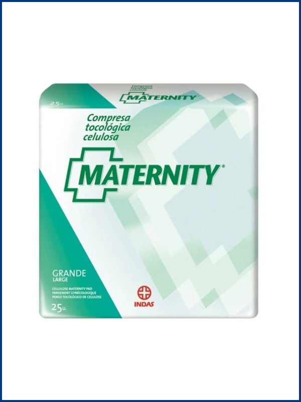 MATERNITY Compresas Tocológicas de Algodón 20 Unidades-1