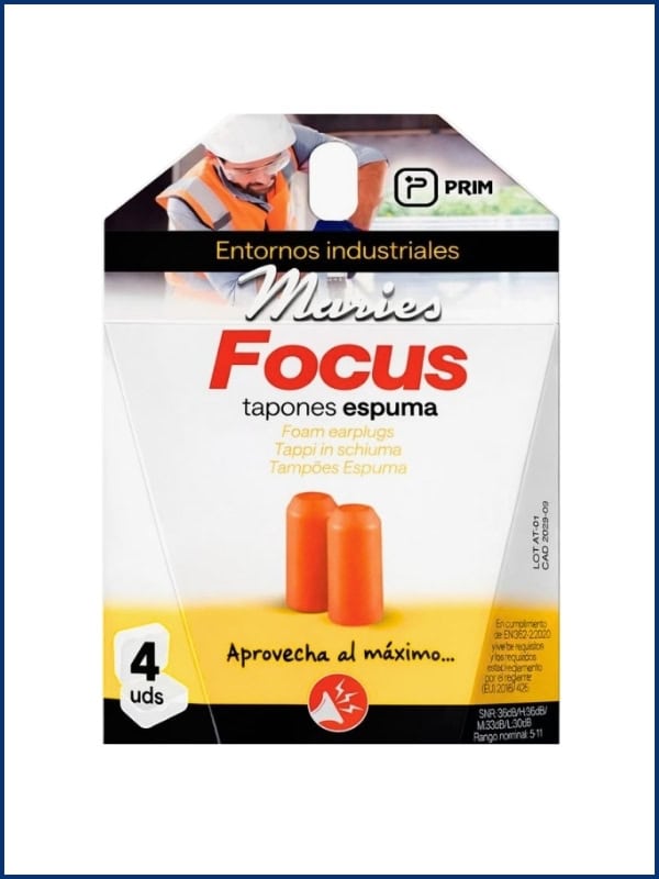 Tapones de Espuma Focus - Antiruidos 4 unidades