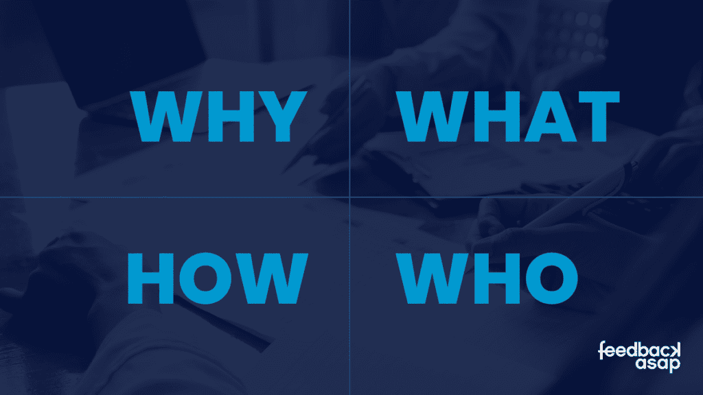 Customer feedback framework answering why, what, how and who for CX programs