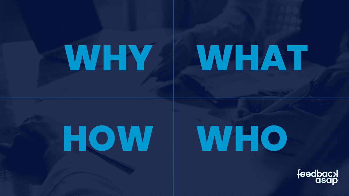 Customer feedback framework answering why, what, how and who for CX programs