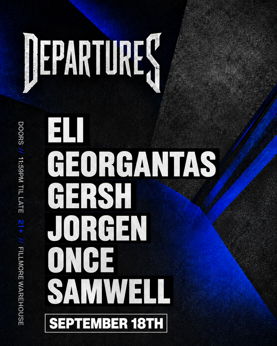 DEPARTURES – 09.18.2026