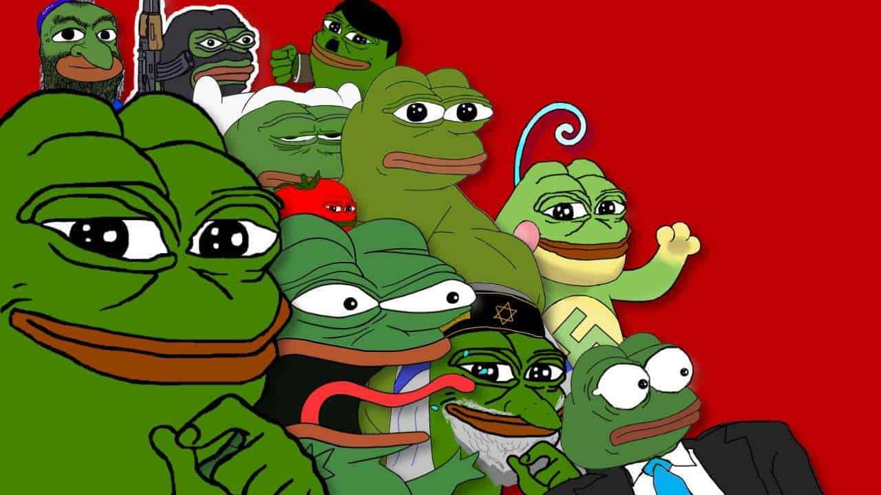 Diversión con memes de Pepe the Frog y personajes filosóficos en una imagen humorística.