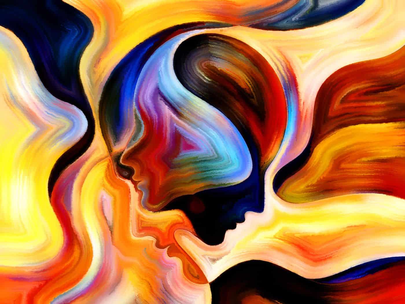 Filosofía en la red: plataforma de divulgación filosófica con arte abstracto y colorido.