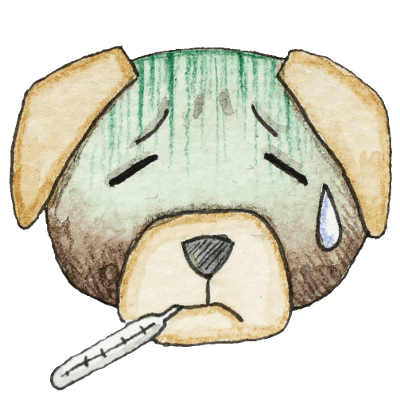 Hund_krank_transparenter Hintergrund_Aram und Abra
