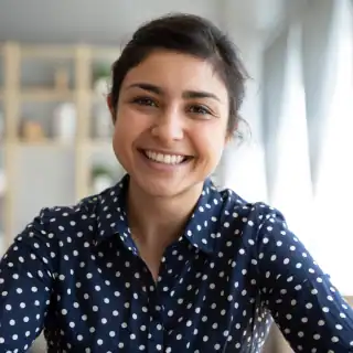 female smiling