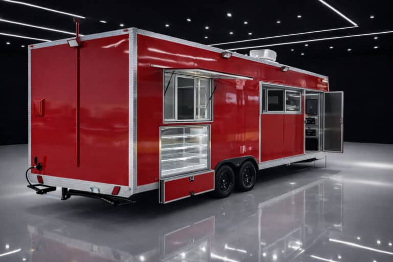 Dual-Window Red Trailer