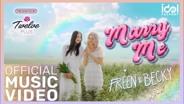 Freen and Becky in Marry Me music video scene.