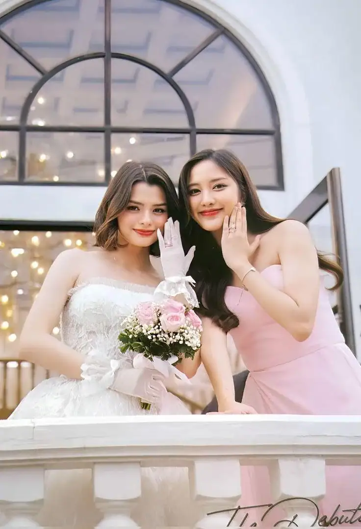 Freen Sarocha and Becky Armstrong in the wedding scene of GAP: The Series