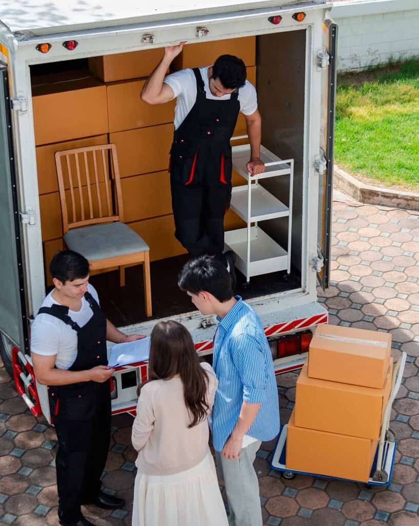 asian couple check while unloading boxes and furni 2026 01 07 23 21 25 utc East Perth