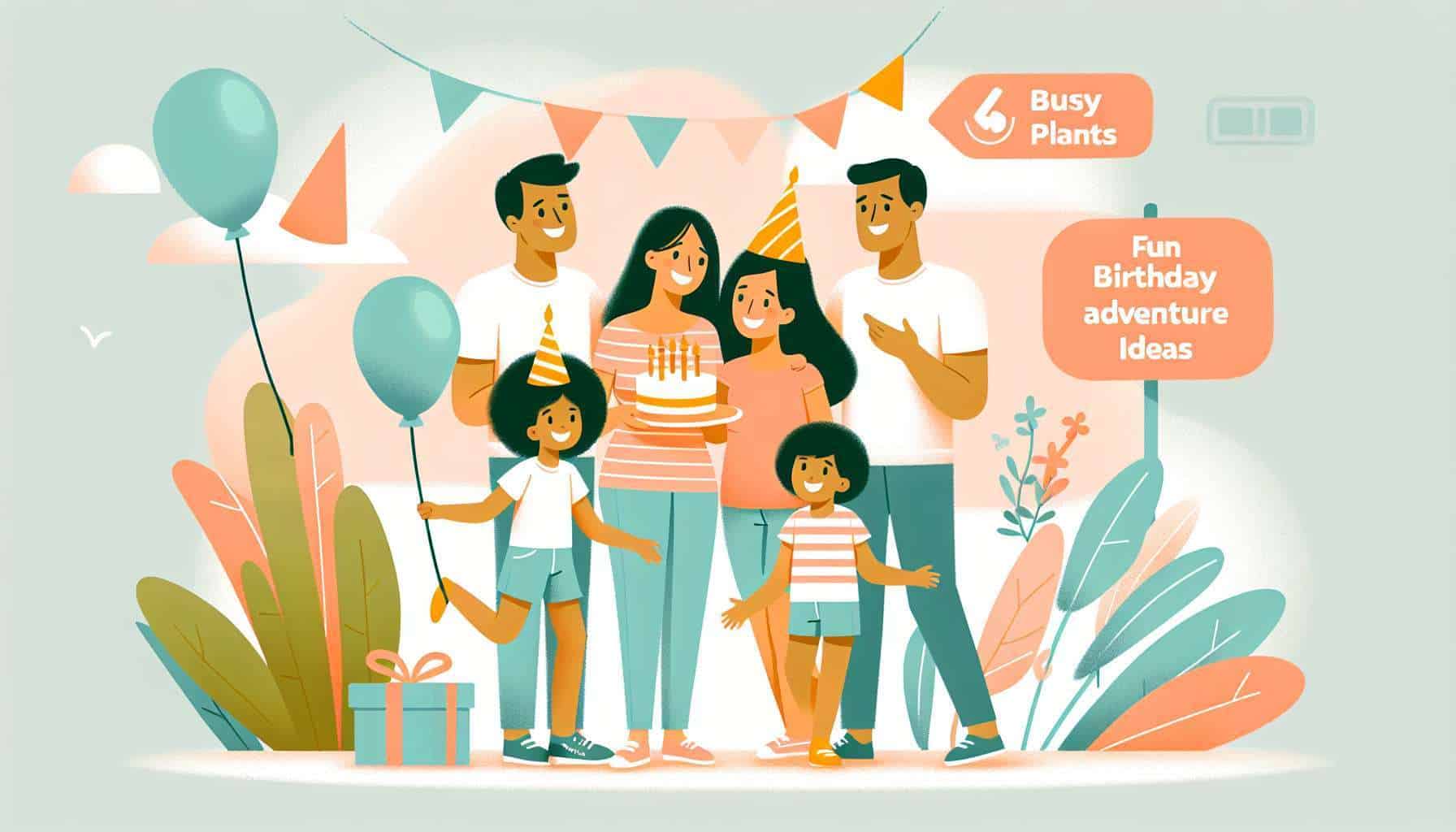 birthday adventure ideas – party ideas for kids illustration