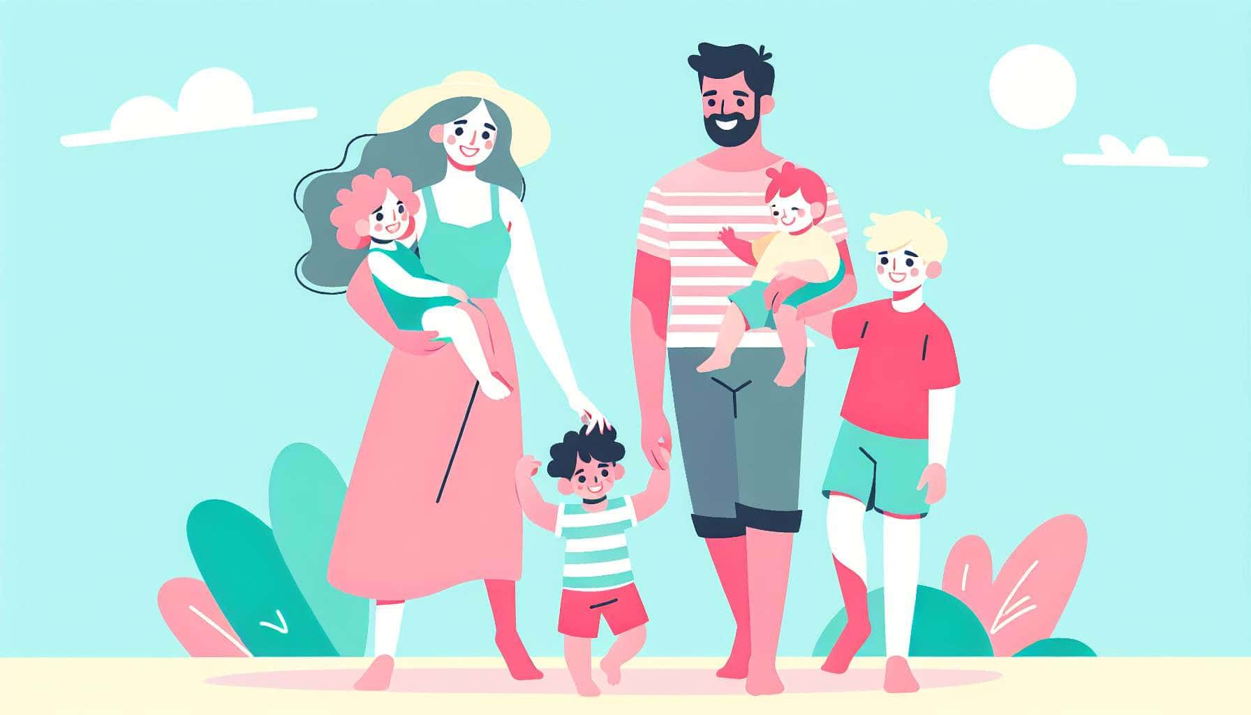 great vacations with toddlers – family-friendly illustration