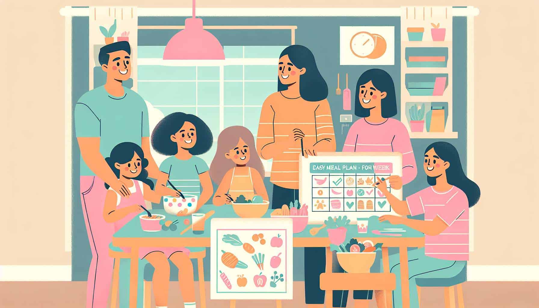 meal plan for family of 6 – easy family recipe illustration