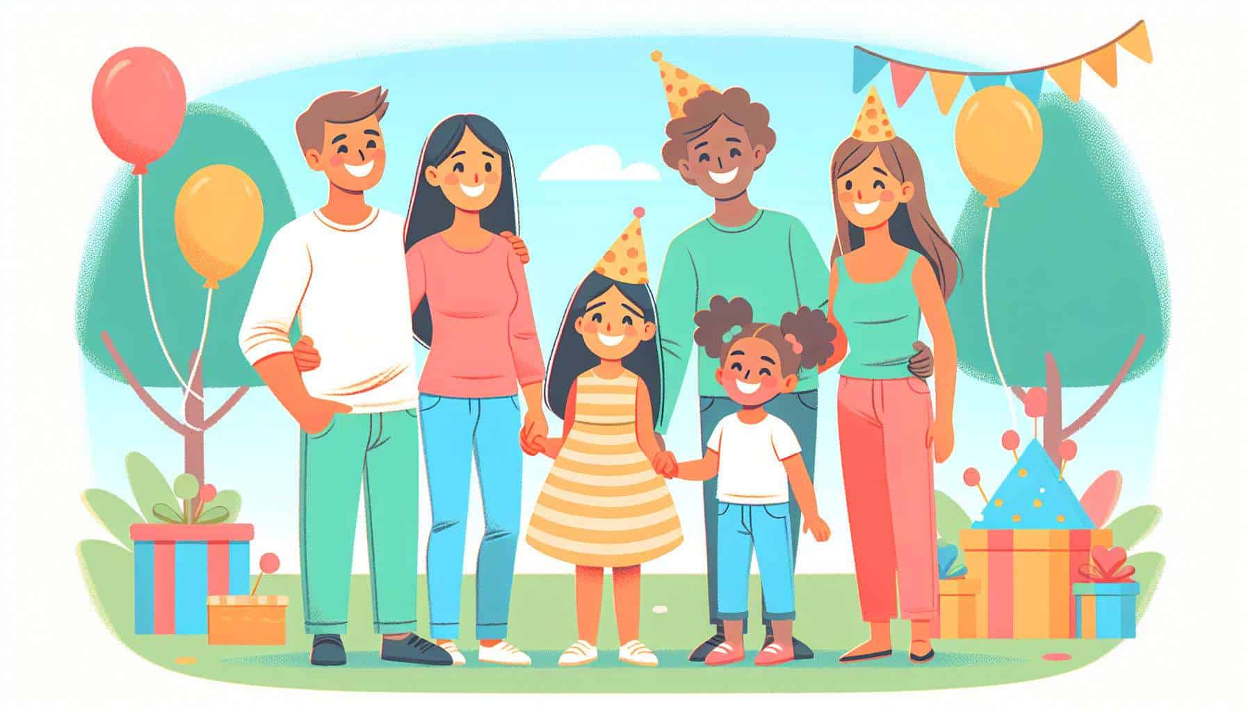 Outdoor Birthday Party Games – party ideas for kids illustration