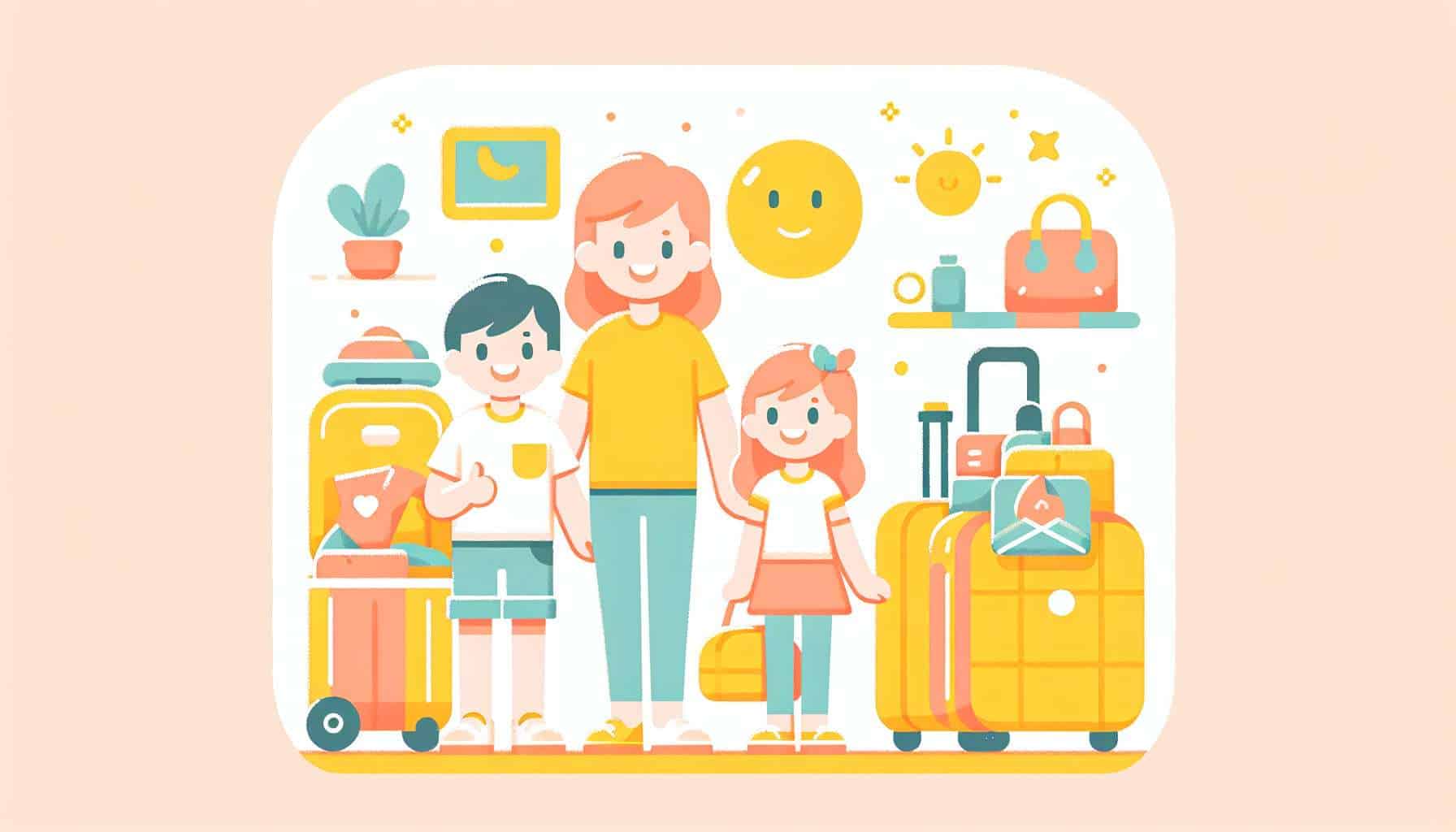 toddler travel essentials – family-friendly illustration