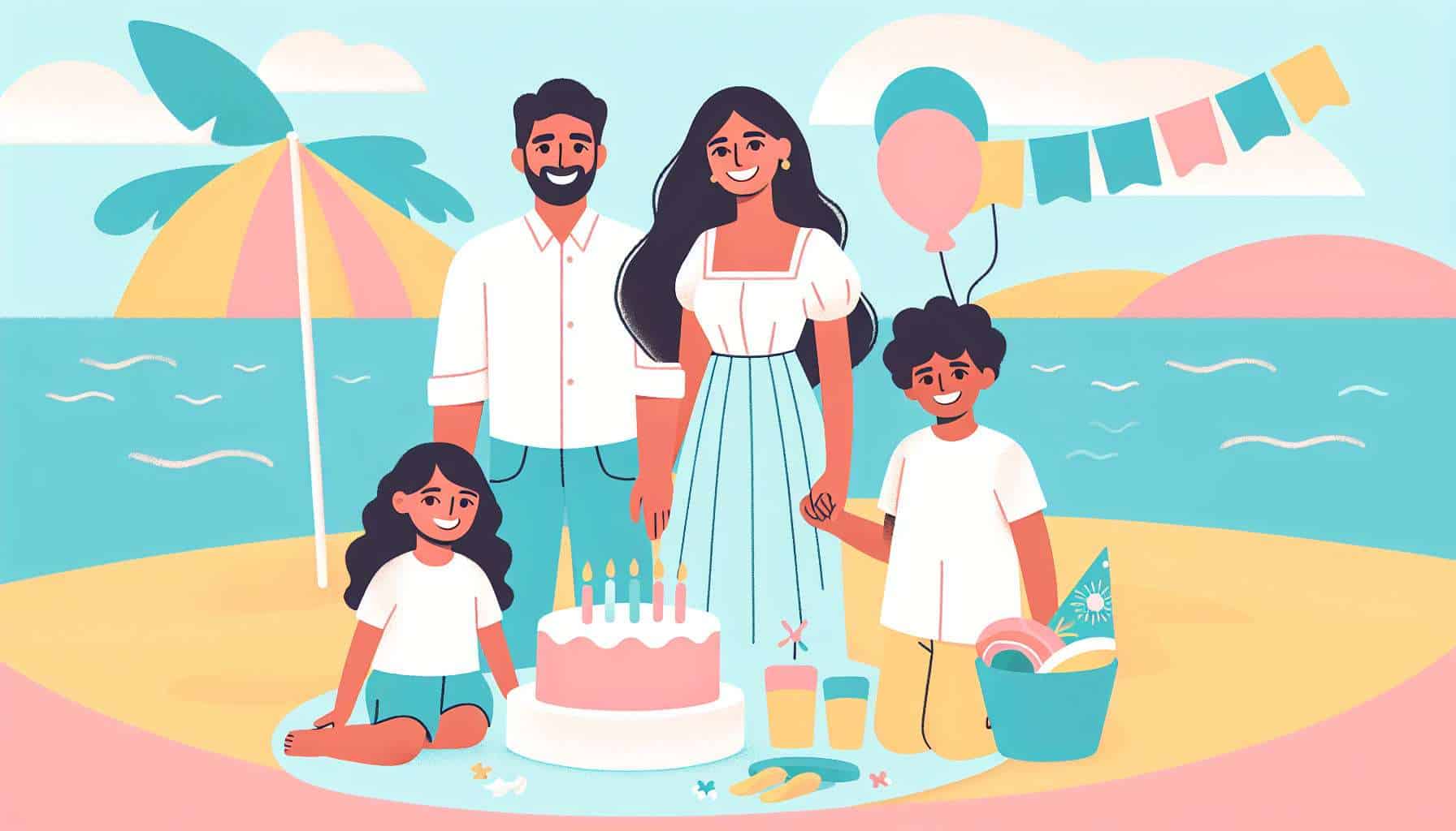 Beach Birthday Party Ideas – party ideas for kids illustration