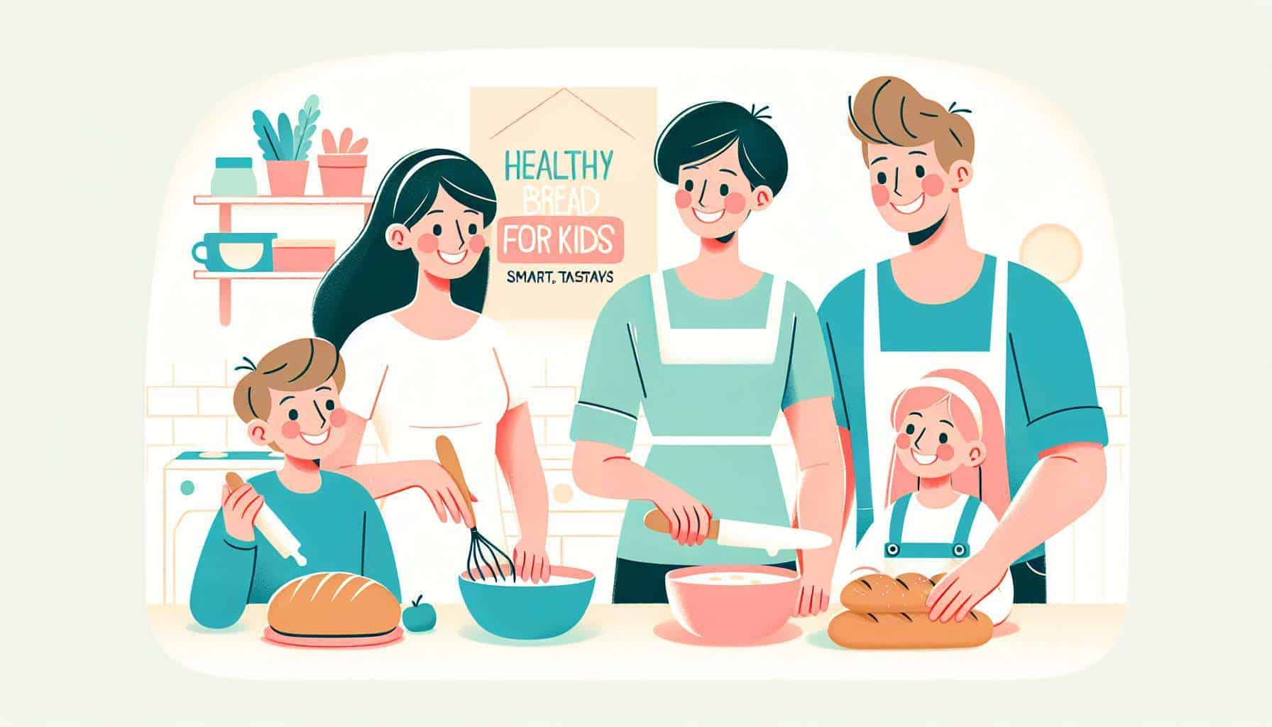 healthy bread for kids – easy family recipe illustration