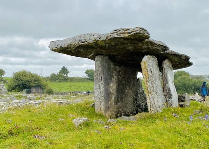 Cliffs of Moher day tour from Dublin with Gateway To Ireland Tours. Poulnabrone dolmen neolithic site.