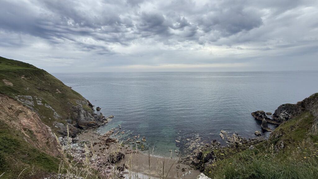 Coastal cove below the Howth cliffs on a private day tour from Dublin