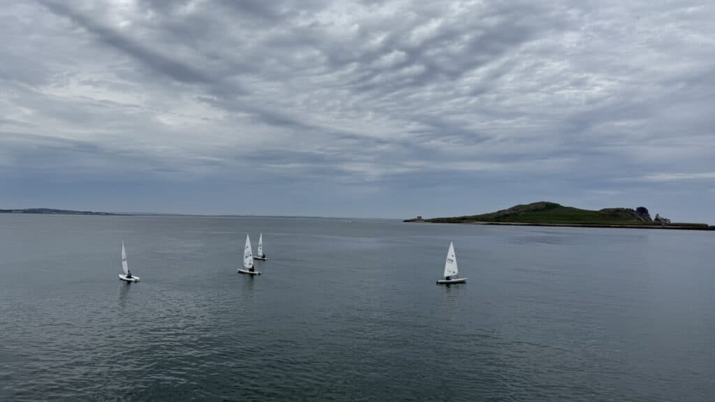 Sailing boats near Ireland’s Eye on a Howth private tour from Dublin