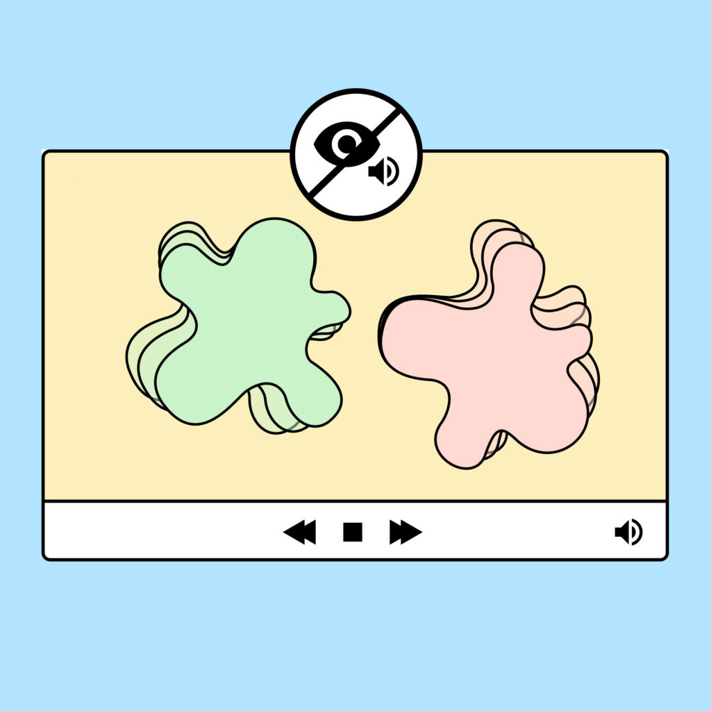 Illustration eines abstrakten Videos, bei dem die Information nicht für das Verständnis nötig ist.