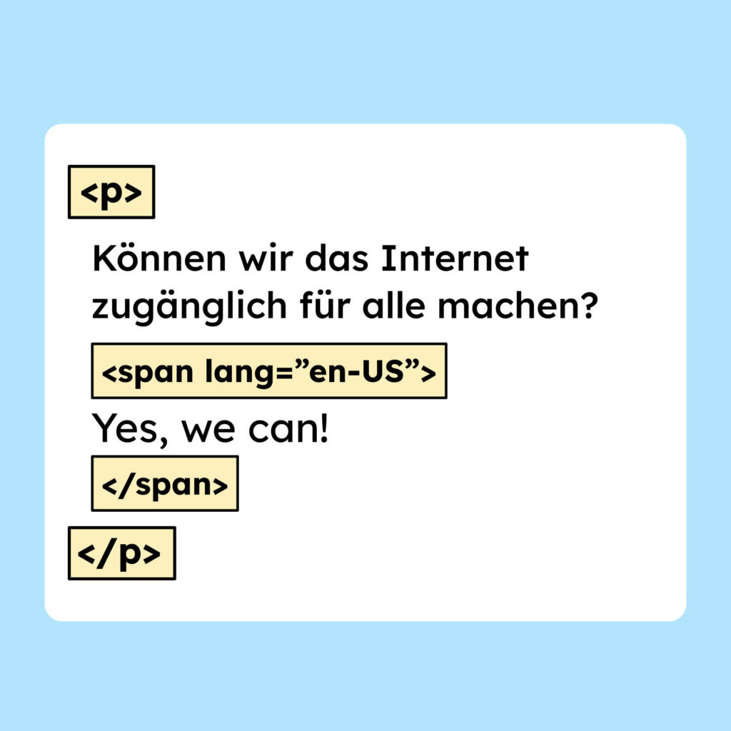 Ein Beispiel von einem Paragrafen, in dem eine englischsprachige Phrase verwendet wird.