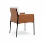 Modern leather and fabric armchair for stylish home decor and office furniture.