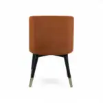 Luxurious velvet accent chair with black and gold tapered legs, modern furniture by Geluoer.