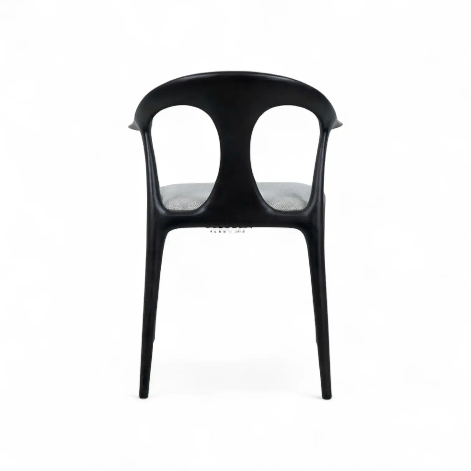 Sleek black designer chair from Geluoer Furniture, modern and stylish home decor piece.