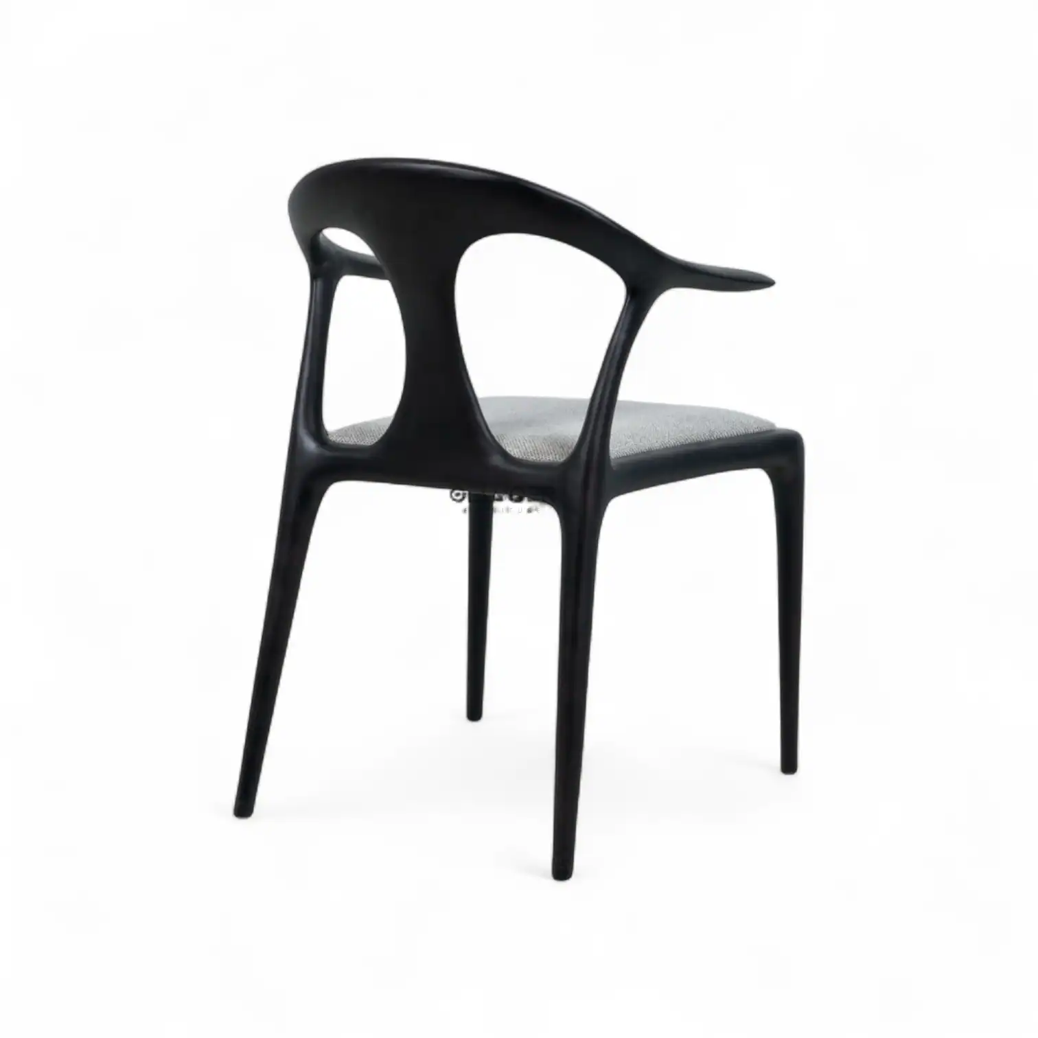Sleek black modern designer chair from Geluoer Furniture.