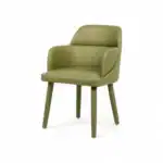 Green modern accent chair with wooden legs | Geluoer Furniture.