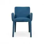Soft blue upholstered modern chair for stylish living spaces | Geluoer Furniture.
