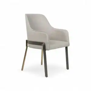 Luxury modern upholstered armchair for home or office furniture collection.