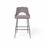 Contemporary upholstered bar stool with metal frame, modern furniture design from Geluoer.