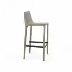 Sleek modern bar stool with comfy upholstered seat and durable wooden frame.
