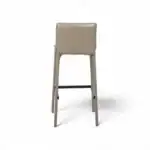 Luxurious beige upholstered bar stool with sleek metal legs from Geluoer Furniture.