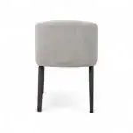 Sofa chair with beige upholstery and black wooden legs for modern living rooms.