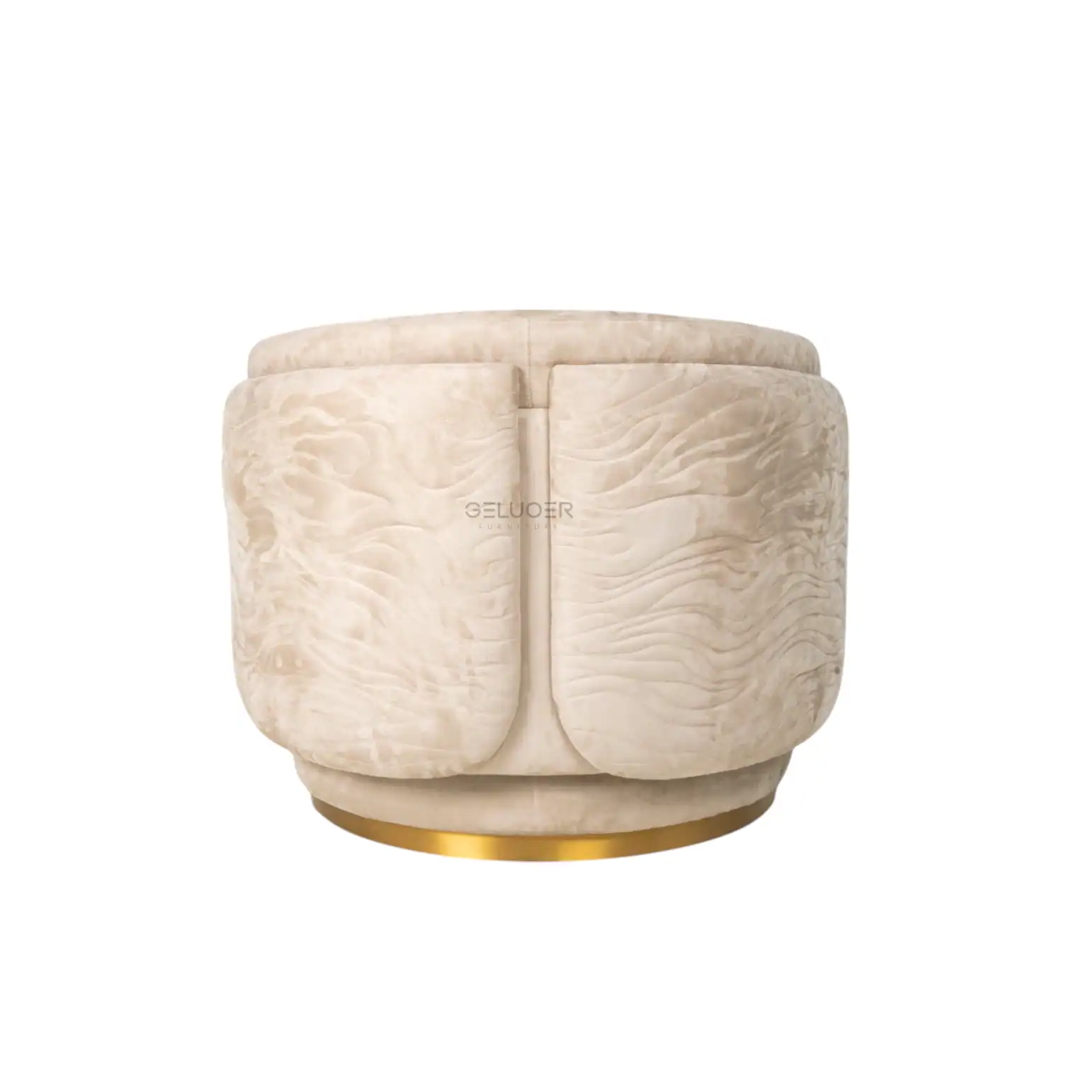 Luxurious marble side table by Geluoer Furniture with elegant gold base, modern design for sophisticated interiors.