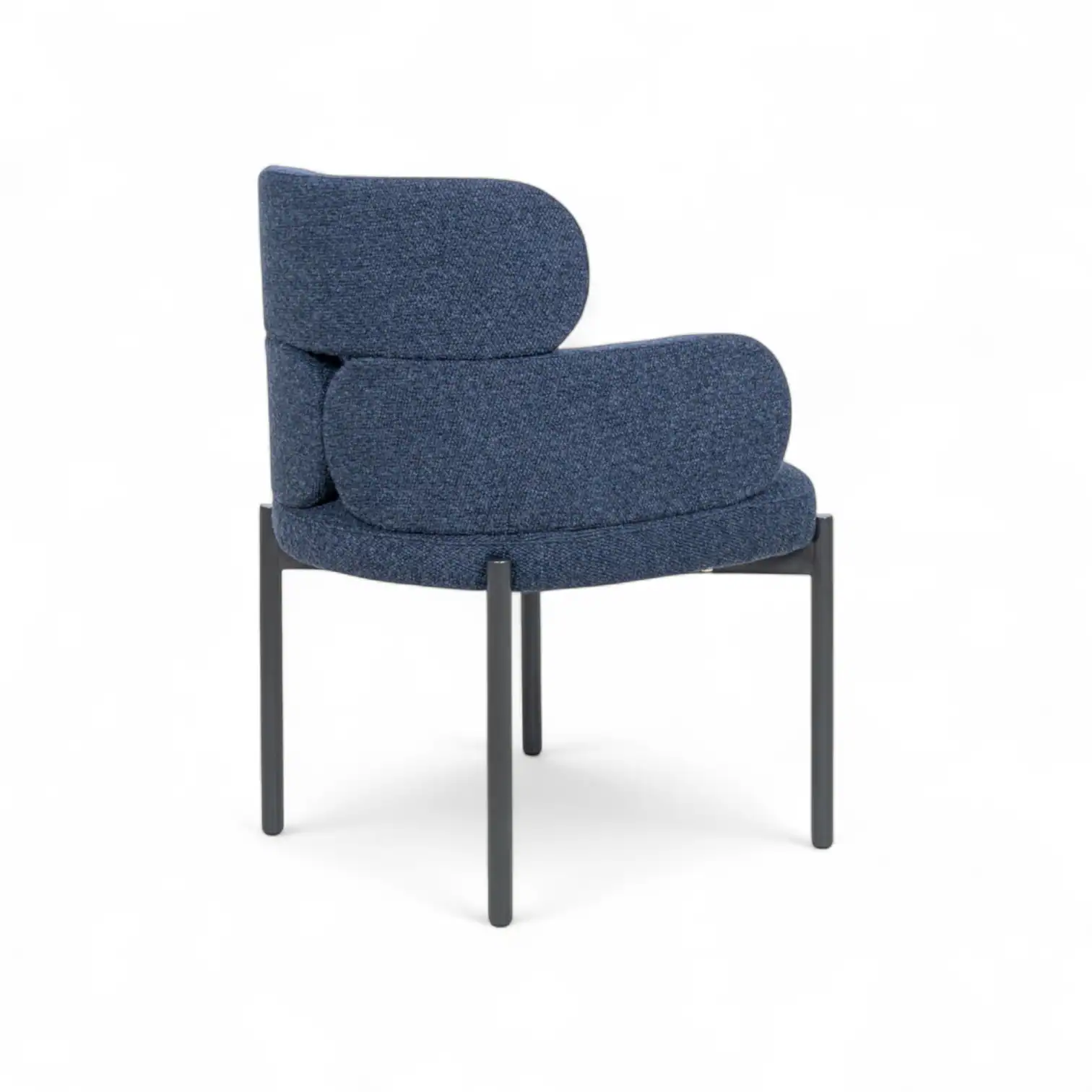 Comfortable blue modern lounge armchair for stylish interior decor.