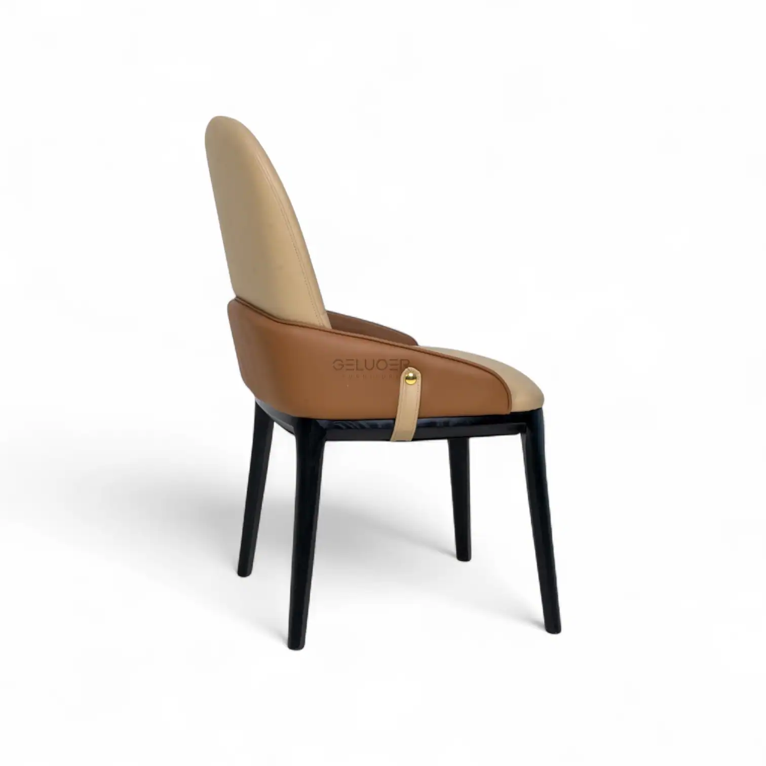 Luxurious modern leather accent chair for stylish home decor.