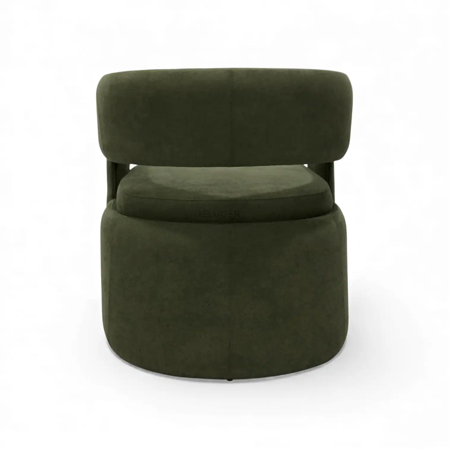 Luxury green velvet sofa chair by Geluoer Furniture.