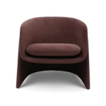 Elegant modern armchair with brown upholstery for stylish living spaces.