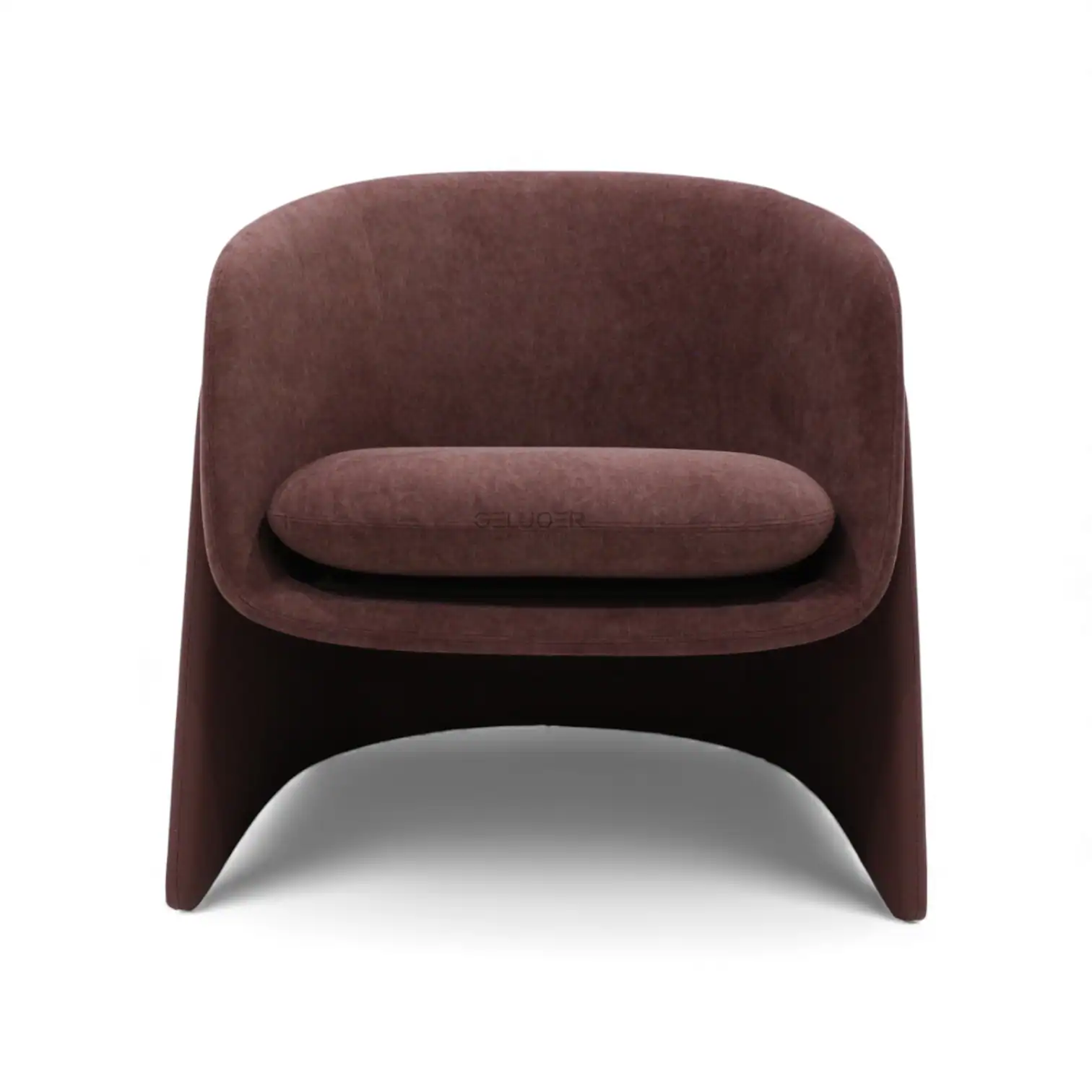 Elegant modern armchair with brown upholstery for stylish living spaces.