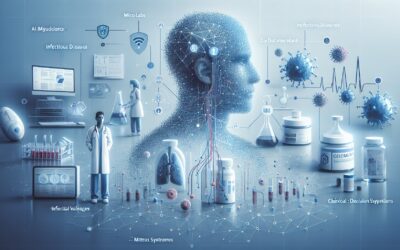 Advanced AI technology analyzing human health and medical data for innovative healthcare solutions.